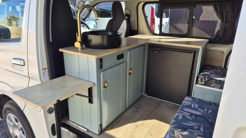 Campervan kitchen cabinetry